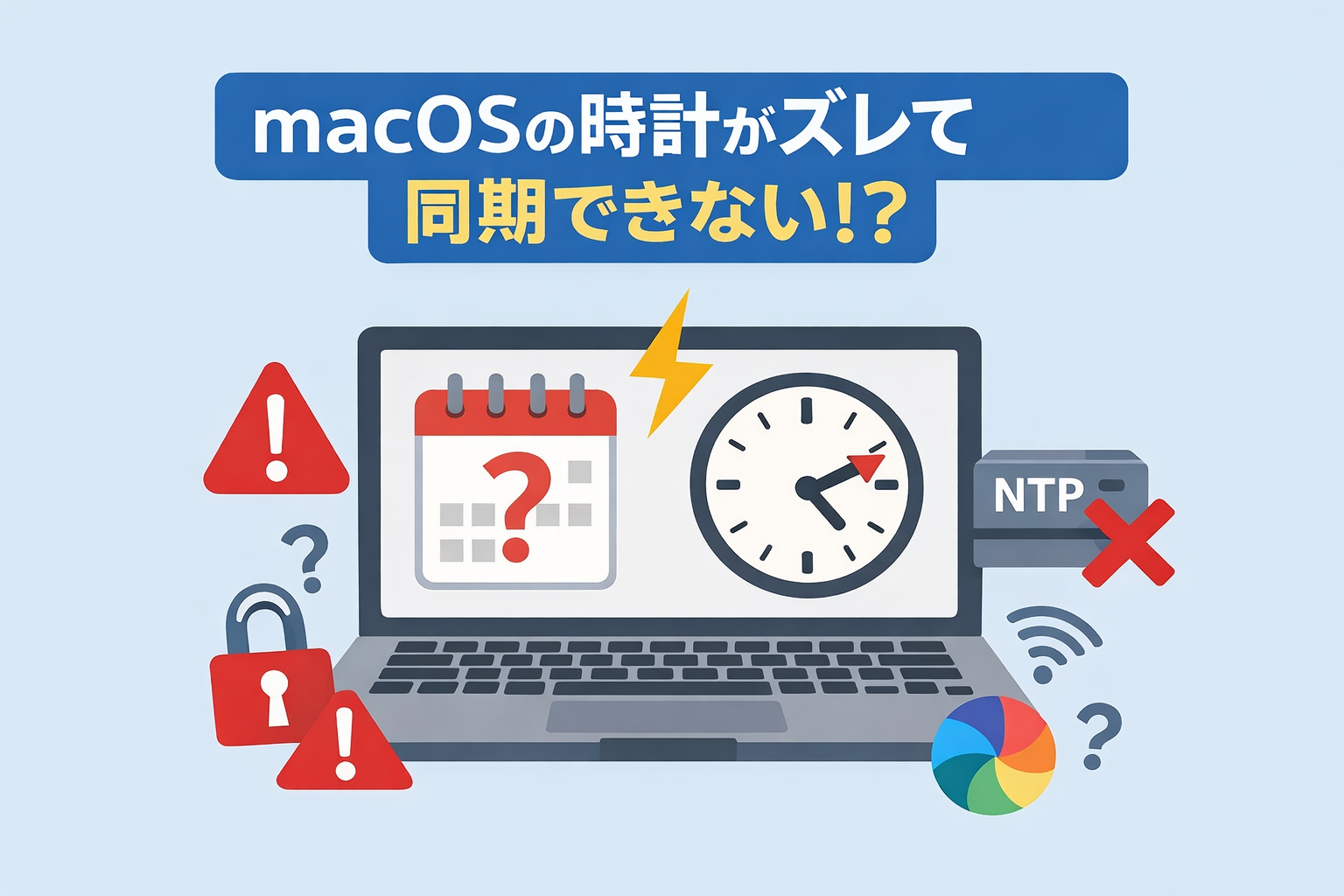 macOSの時計がズレて同期できない！？