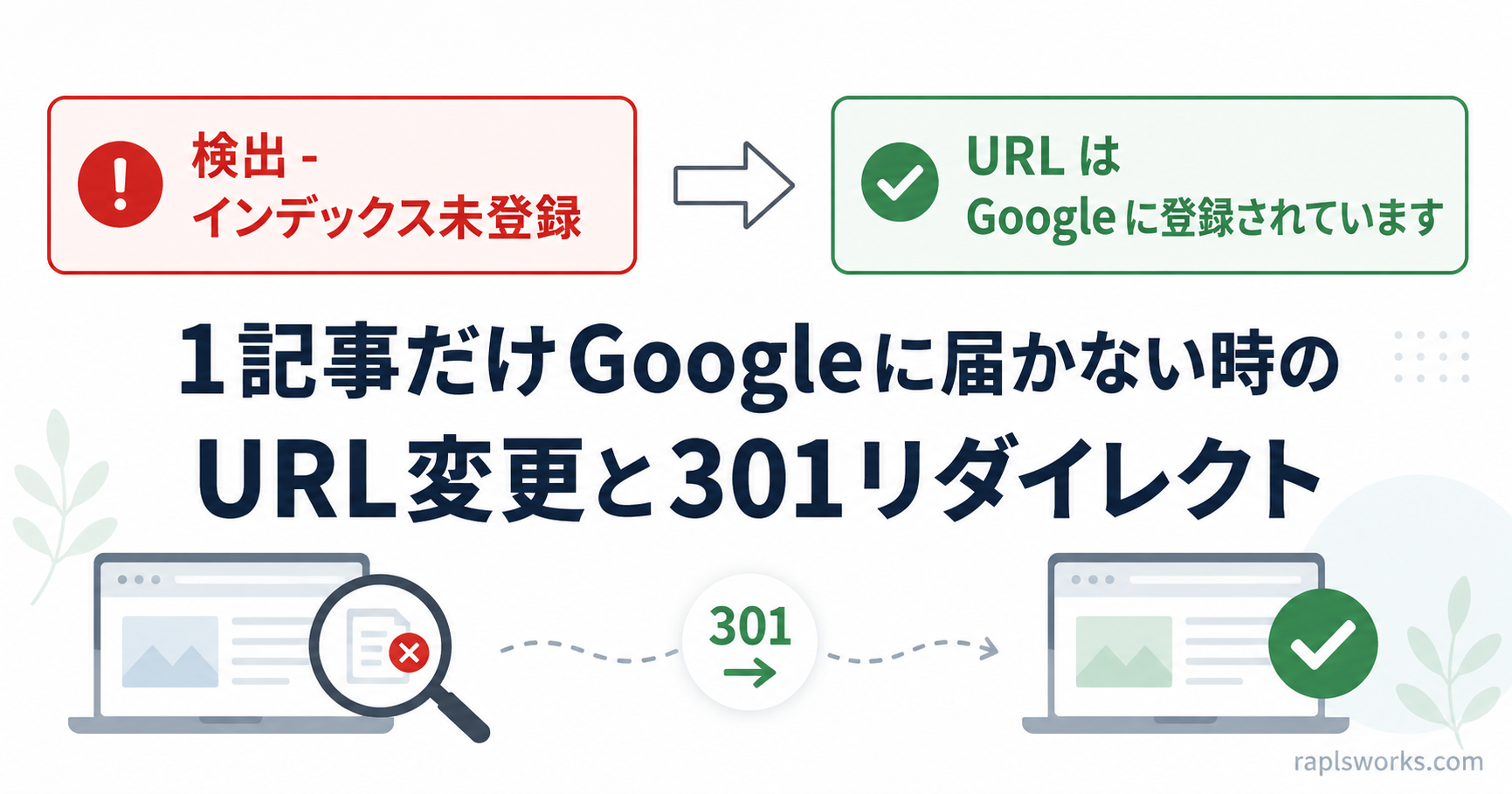 検出 – インデックス未登録」をURL変更で解決した話 | Rapls Works