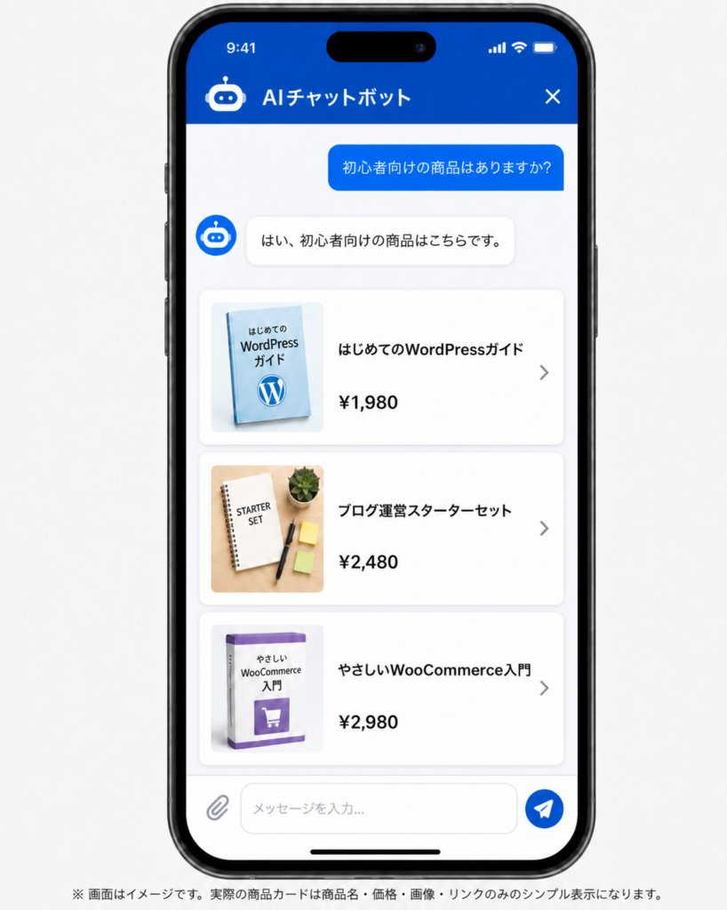 WooCommerce商品カード表示例