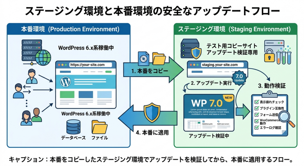 ステージング環境と本番環境の関係図(概念図)