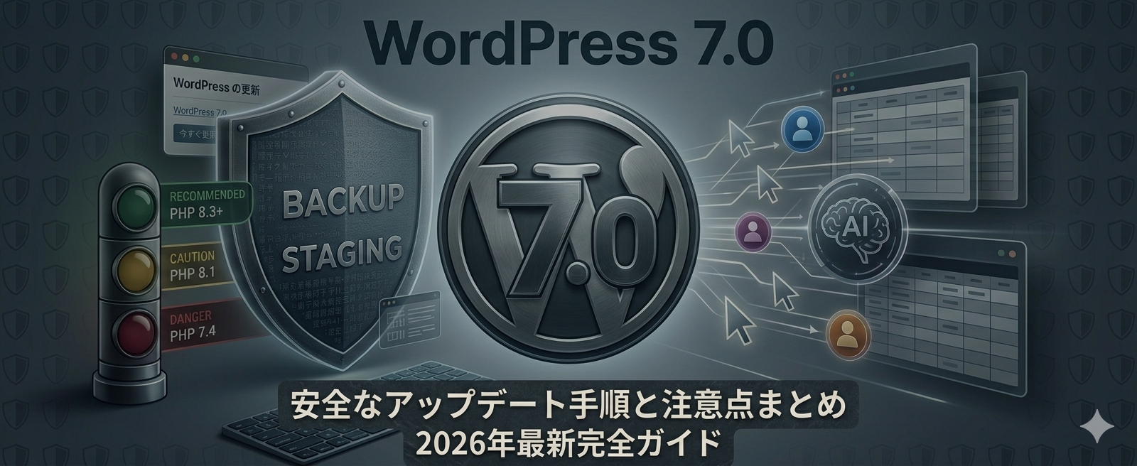WordPress 7.0 アップデート完全ガイド【2026年最新】手順・注意点・テスト環境まで徹底解説