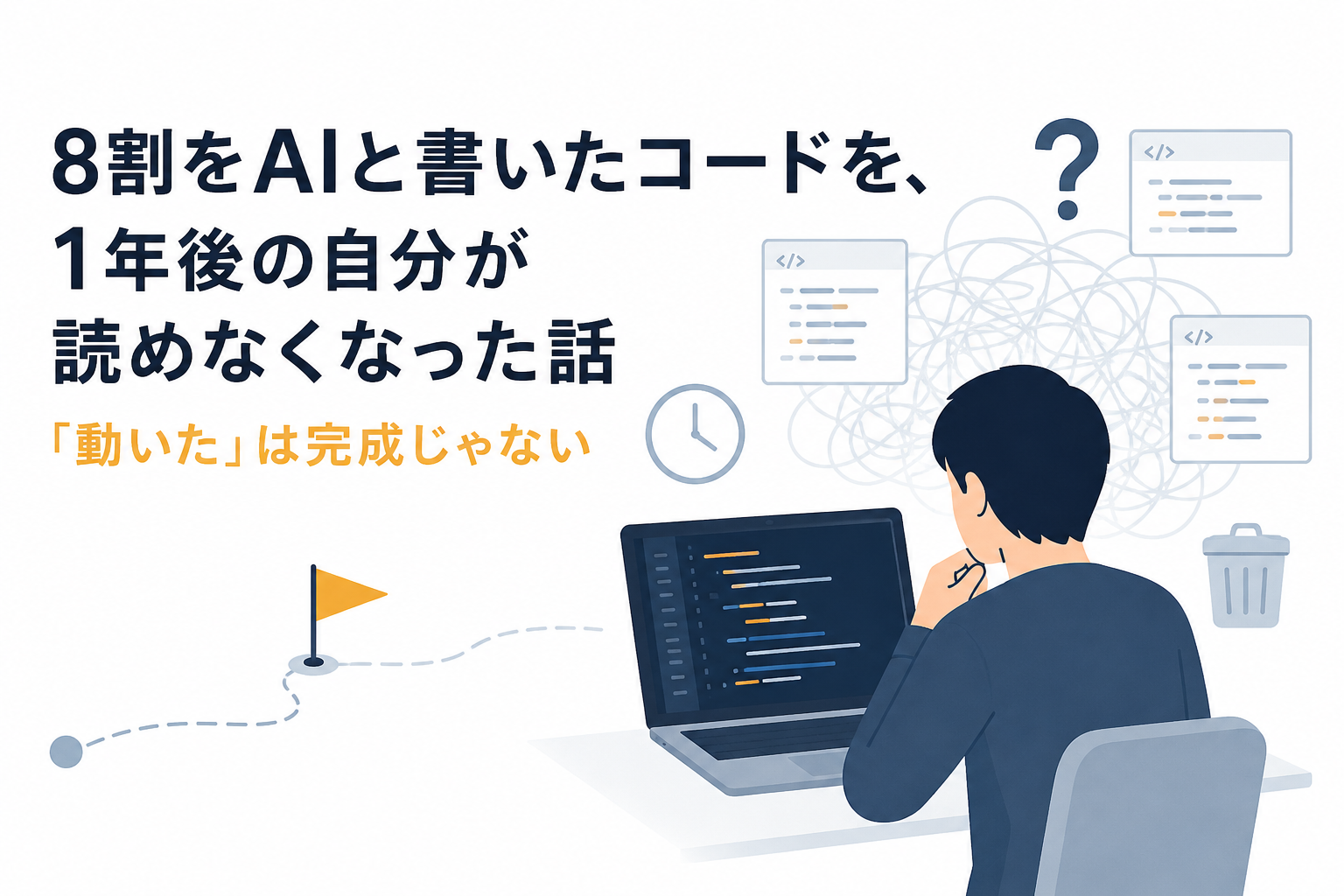 8割をAIと書いたコードを、1年後の自分が読めなくなった話｜「動いた」は完成じゃない