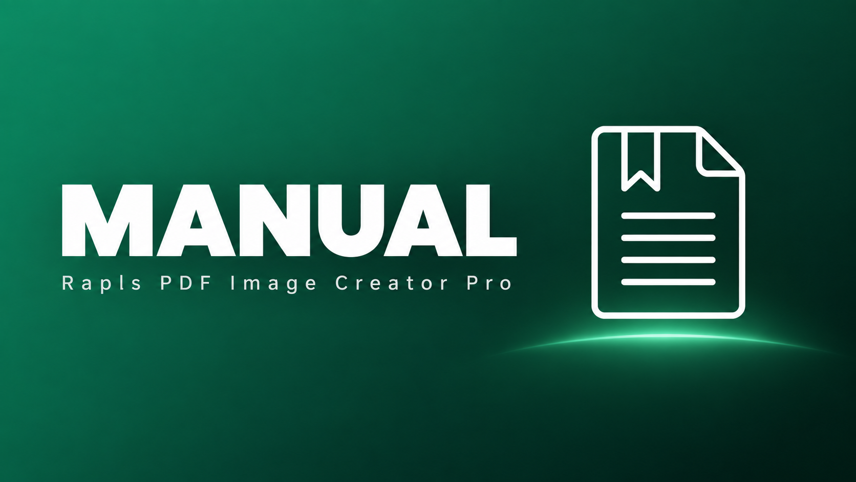 Rapls PDF Image Creator Pro Manual